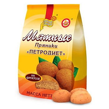 Пряники ПЕТРОДИЕТ мятные на фруктозе 350г Здоровые Сладости