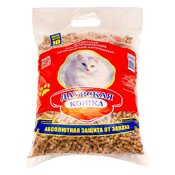 Наполнитель д/кошачьего туалета Даурская кошка "Кот Манул"  древесный 10л