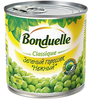 Горошек зеленый BONDUELLE 425мл ж/б 