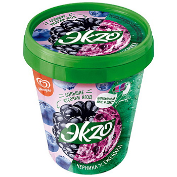 Мороженое ИНМАРКО Экзо черника+ежевика  ведро 520г 