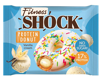 Пончик FITNESSHOCK протеиновый С ванильной начинкой 70г    
