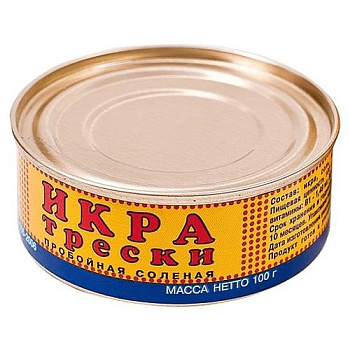 Икра трески 100г ж/б Невод