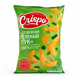 Чипсы CRISPO со вкусом зеленого лука 70г