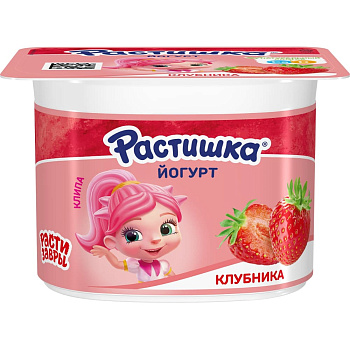 Йогурт  Растишка Клубника 3% 110г без ЗМЖ