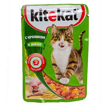 Корм KITEKAT Кролик в желе 85г 