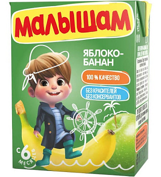 Нектар ФРУТОНЯНЯ Малышам яблоко/банан с 6мес 0,2л т/п
