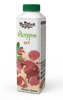 Йогурт ФП Малина-гранат 2,5% 0,5л т/топ Продукт без ЗМЖ
