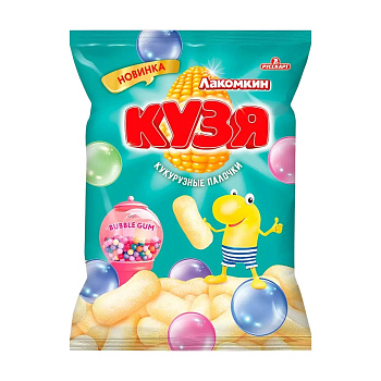 Палочки кукурузные Кузя Лакомкин Баббл Гам 100г