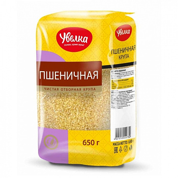 Крупа пшеничная УВЕЛКА отборная 650г м/у