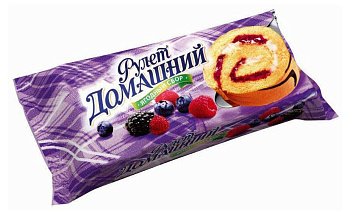 Рулет РКК Домашний бисквитный Лесная ягода 150г  