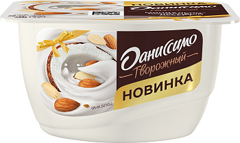 Даниссимо Продукт творожный Миндально-кокосовый десерт 6,8% 130г  без ЗМЖ