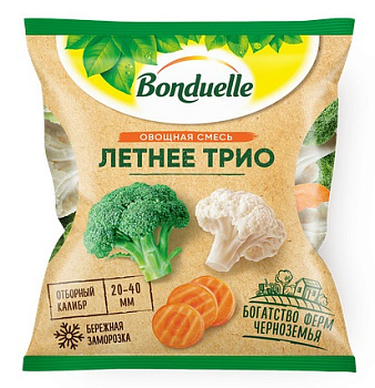 Бондюэль Овощная смесь Летнее Трио Бондюэль (Белгород) 0,4 кг 