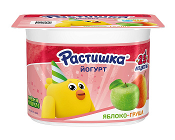 Йогурт РАСТИШКА Груша/яблоко 3% 110г Продукт без ЗМЖ