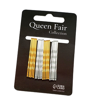 Невидимка д/волос "Классика перламутр" набор 20шт 5см золото серебро 4070824