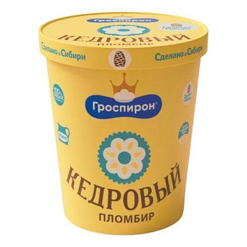 Мороженое Ведро ванильный с кедровым орехом 450гр Гроспирон