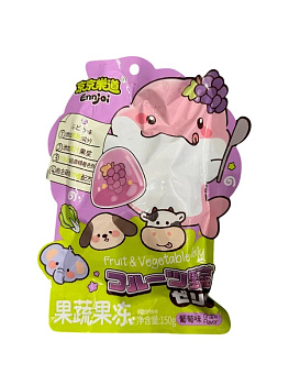 Мармелад жевательный FRUIT JELLY со вкусом винограда 150г