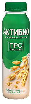 Биойогурт АКТИБИО питьевой злаки 1,6% 260г без ЗМЖ