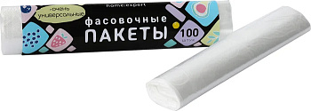 Фасовочные пакеты HOMEX  "ОЧЕНЬ УНИВЕРСАЛЬНЫЕ", 24х37см. 100шт