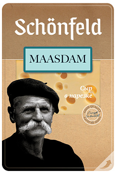 Сыр Schonfeld Маасдам 45% нарезка 125г