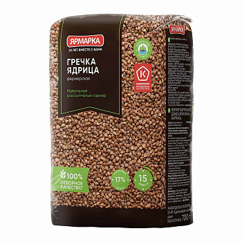 Крупа Гречка ЯРМАРКА ядрица фермерская 700г