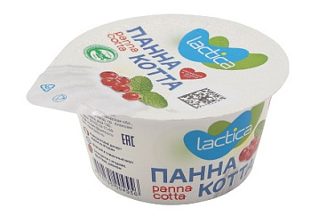Десерт сливочный LACTICA Панна Котта 13% 140г без ЗМЖ