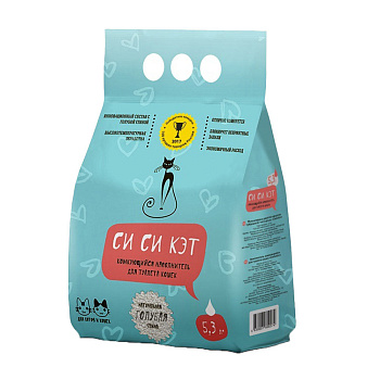 Наполнитель д/кошачьего туалета СиСиКэт Голубая Глина Комкующийся п/э пакет 5,3л