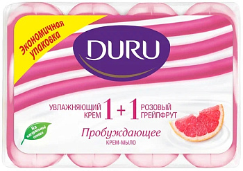 Мыло DURU 1+1 крем/грейпфрут 320г (4*80г)