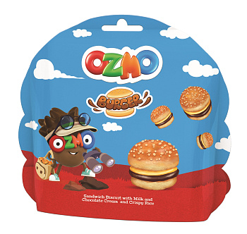 Печенье "Ozmo Burger" с молочно-шок кремом и хруст рисом 40гр