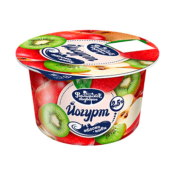 Йогурт ФП Киви-яблоко 2,5% 180г стакан Продукт без ЗМЖ