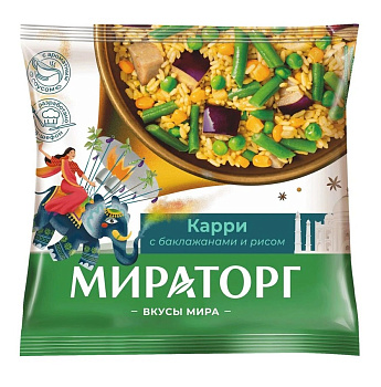 Карри МИРАТОРГ с баклажанами и рисом с/м  400г