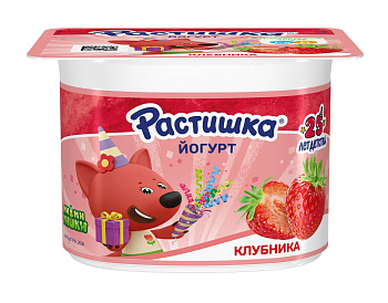 Йогурт РАСТИШКА Клубника 3% 110г без ЗМЖ