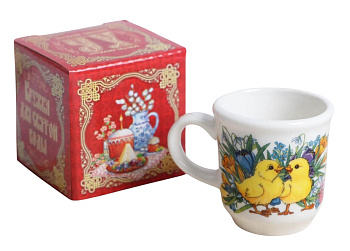 Кружечка для святой воды «Цыплята в цветах» 5,5*4*3см 5242265