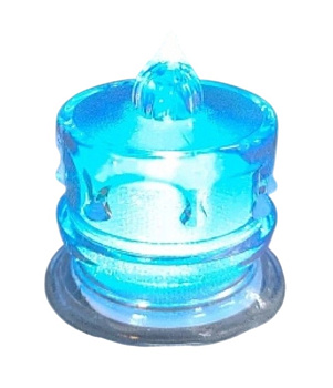 Свеча декоративная 8х5см LED в подсвечнике эффект стекающего воска теплый белый арт.2024-0135 Код273