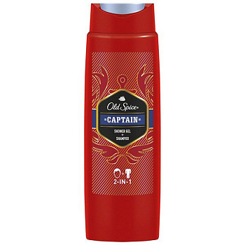 Гель д/душа + шампунь 2в1 OLD SPICE Captain 400мл