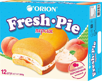 Пирожное ORION Fresh Pie Персик  12шт 300г