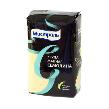 Крупа манная МИСТРАЛЬ Семолина 450г м/у
