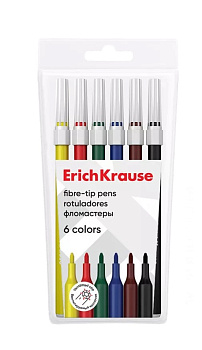 Фломастеры 6цв ErichKrause light в футляре 10387028