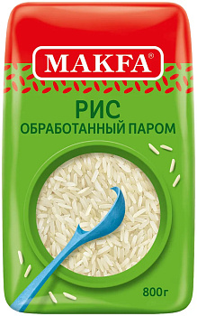 Крупа рис МАКФА длиннозерный пропар 800г м/у