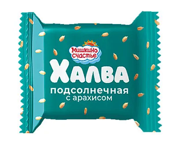 Халва Мишкино счастье подсолнечная с арахисом Мини 250г