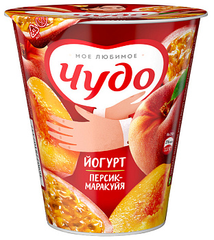 Йогурт ЧУДО персик-маракуйя 2,0% 290г моност Продукт без ЗМЖ