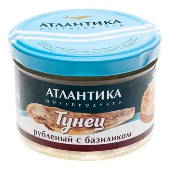 Крем-паста из тунца Атлантика горячего копчения с базиликом 150г