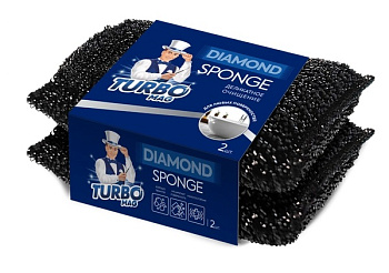 Губка д/посуды TURBOMAG DIAMOND 2 шт