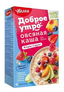 Каша б/п УВЕЛКА овсяная Ассорти 40г (5*40г)