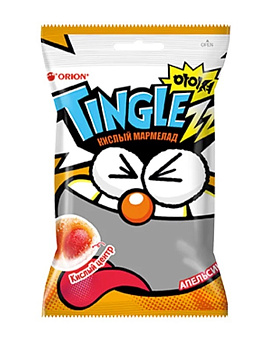 Мармелад ORION TINGLEZZ со вкусом апельсина 50г