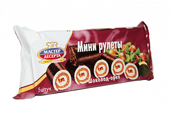 Рулет РКК МАСТЕР ДЕСЕРТА Шоколадно-ореховый 175г  