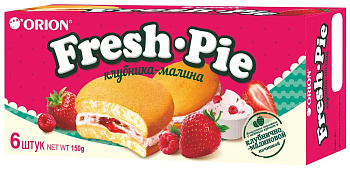 Пирожное ORION Fresh Pie Клубника-Малина 6шт 150г