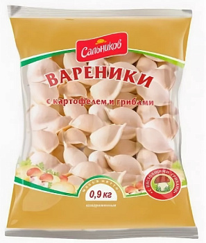 Вареники САЛЬНИКОВЪ с картофелем и грибами 900г