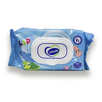 Салфетки влажные CLINELLA KIDS 60шт