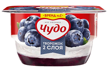 Десерт ЧУДО творожный черника 4,2% 100г Продукт без ЗМЖ
