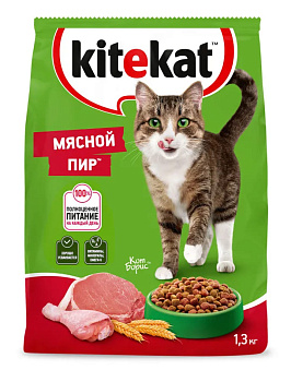 Корм KITEKAT Мясной пир 1,3кг